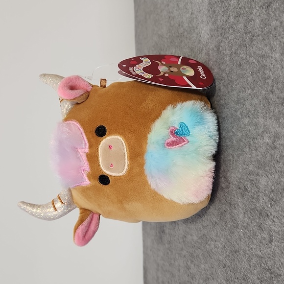 Candela 6" Squishmallow stuffed animal Pastel Valentines Day Bull - Picture 1 of 5